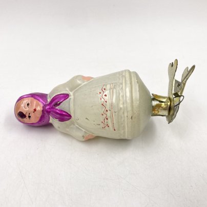 Ёлочная игрушка ""Дружба". Русская", стекло, краска, металл, СССР, 1950-1960 гг.