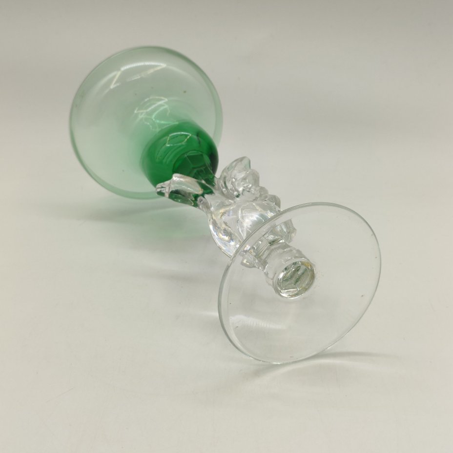 Подсвечник "Птица счастья", цветное стекло, Гусевской хрустальный завод (Гусь-Хрустальный), Российская Федерация, 1990-2010 гг.