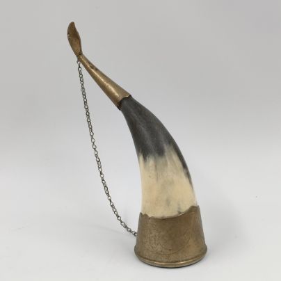 Рог изобилия (кубок для вина), металл, рог, гравировка, СССР, 1970-1990 гг.