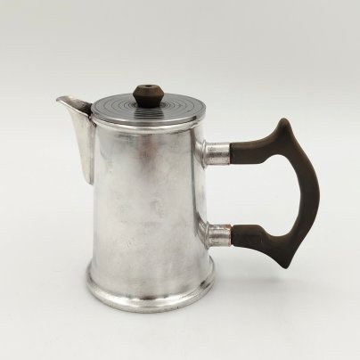 Кофейник с откидной крышкой, мНЦ (медь-никель-цинк), полимерный материал, Кольчугинский завод цветных металлов