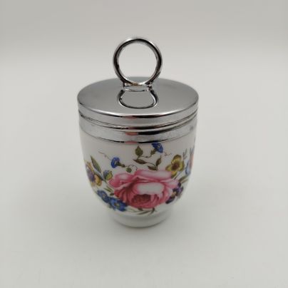 Кодлер с цветочным декором, фарфор, деколь, металл, Royal Worcester