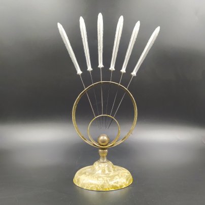 Набор десертных ножей на 6 персон, с подставкой, сталь, СССР, 1970-1990 гг.