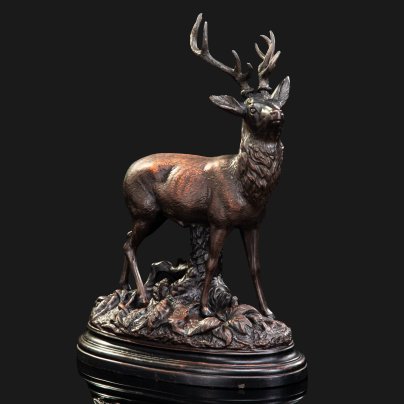 Скульптура "Олень", керамика, крашение, Западная Европа, 1980-2000 гг.