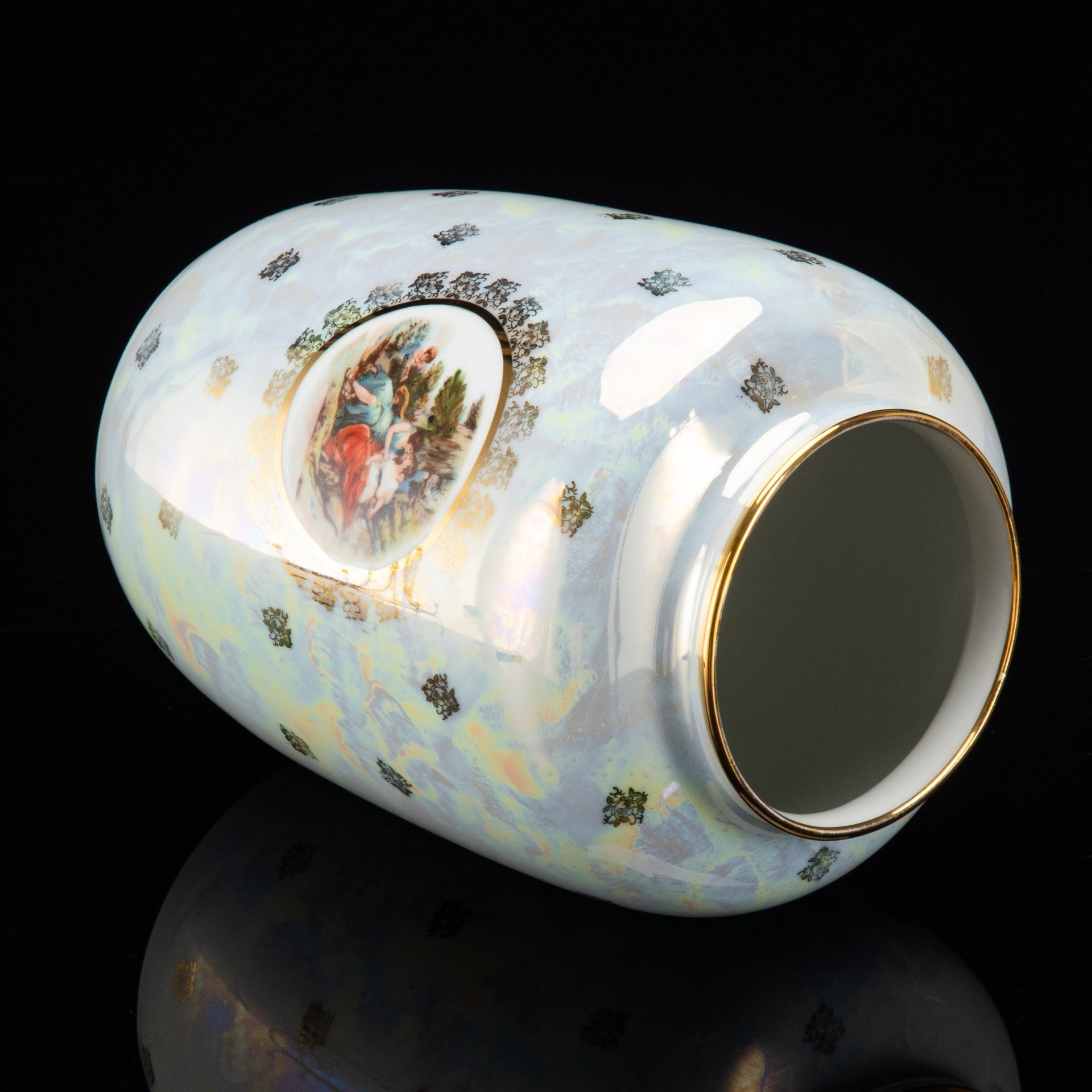 Ваза "Мадонна", фарфор, деколь, люстр, золочение, Lichte Porzellan (Лихте), ГДР, 1954-1972 гг.