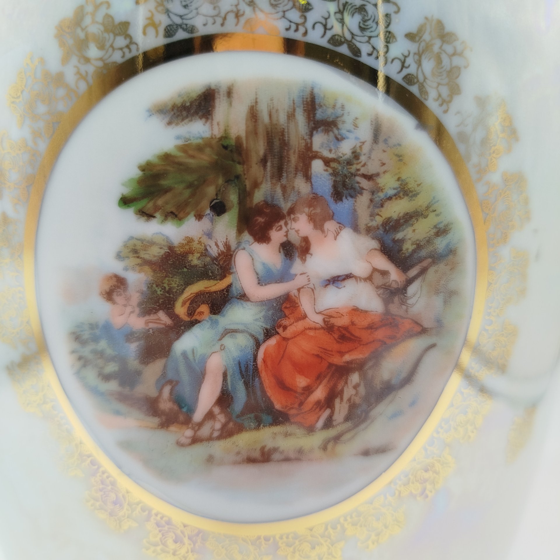 Ваза "Мадонна", фарфор, деколь, люстр, золочение, Lichte Porzellan (Лихте), ГДР, 1954-1972 гг.