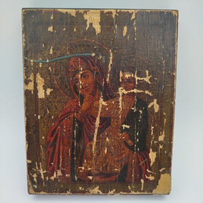 Икона "Богоматерь Ватопедская", дерево, темпера, Российская империя, 1890-1915 гг.