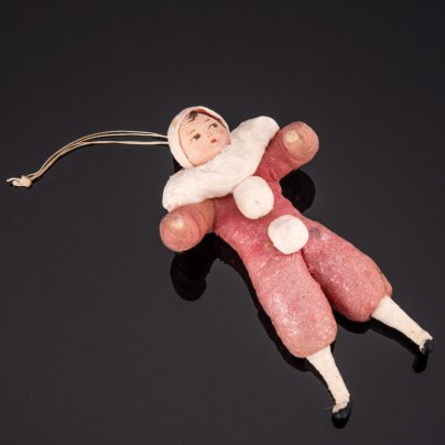 Игрушка ёлочная "Клоун" ("Арлекин"), вата, (прессованная), роспись, ткань