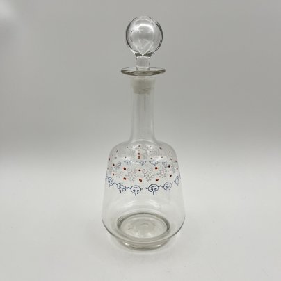 Штоф, украшенный ритмичным орнаментом, стекло, роспись, Европа, 1900-1930 гг.