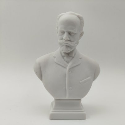 Бюст "П.И. Чайковский", бисквит, Ленинградский фарфоровый завод (ЛФЗ), СССР, 1970-1990 гг.