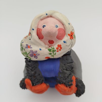 Игрушка "Бабушка", глина, роспись