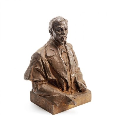 Бюст "М.И.Сеченов", бронза, литье, скульптор - Л.Е.Кербель, Россия, 1970-1990 гг.