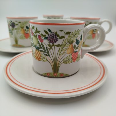 Набор кофейный на 4 персоны (8 предметов), коллекция Bon Appetit, фарфор, vitro, Villeroy & Boch, Германия, 1983-1989 гг.