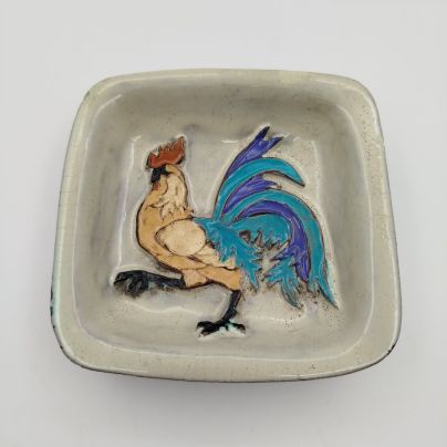 Лоток для мелочей "Петух", керамика, роспись, Европа, 1950-1960 гг.