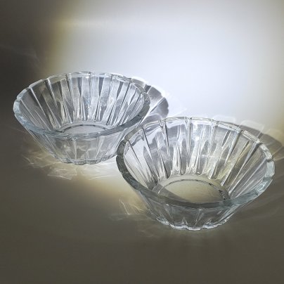 Пара небольших конфетниц (розеток), стекло, СССР, 1970-1990 гг.