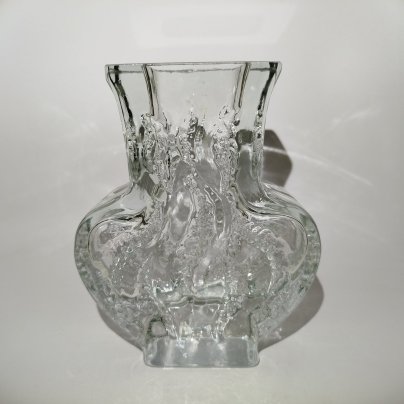 Ваза фигурная, стекло, (эффект морозного стекла), Walther Glas, Германия, 1970-1990 гг.