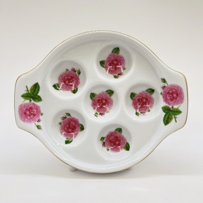 Блюдо пасхальное на 6 яиц, украшенное изображением цветов, Royal Porcelain England Collection, хрусталь, деколь, золочение, Азия, 2010-2020 гг.