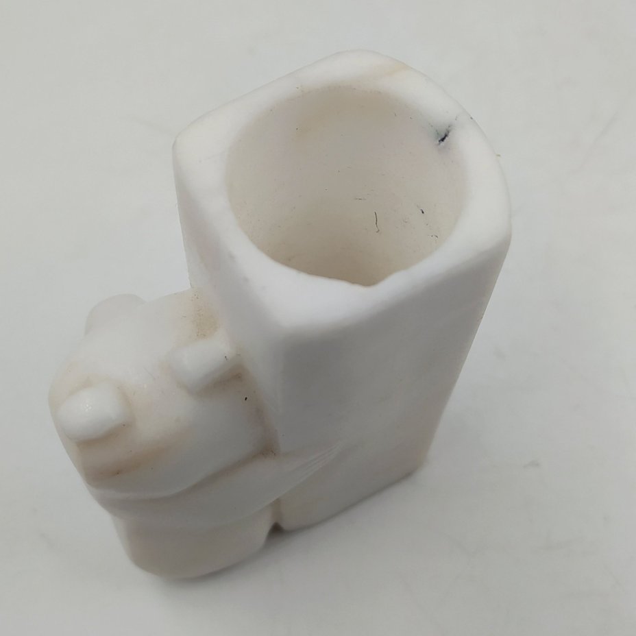 Карандашница/подсвечник "Медведь", камень, резьба