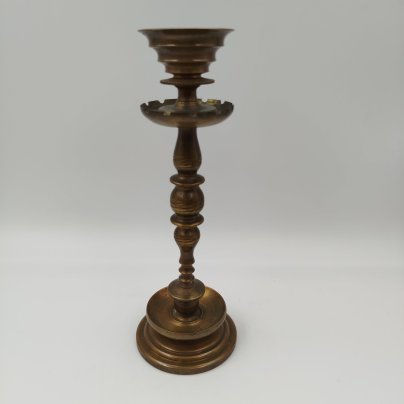 Подсвечник на фигурном основании с элементами в виде балясин (на одну свечу), бронза, Европа, 1960-1990 гг.