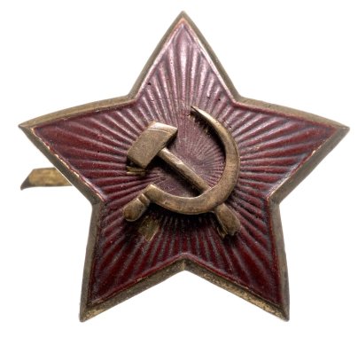 Кокарда-звезда старшего командного состава РККА, эмаль, латунь