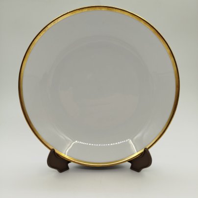 Тарелка суповая с золотой каймой, фарфор, золочение, Eschenbach, Германия, 1930-1950 гг.