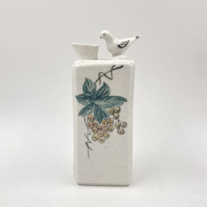 Штоф "Забава" ("Шутиха") с фигуркой птички, фарфор, роспись, СССР, 1960-1980 гг.