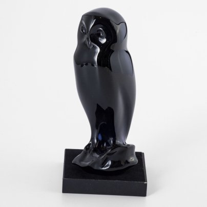 Статуэтка совы на подставке, хрусталь, Baccarat, Франция, 2010-2020 гг.