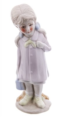Статуэтка "Девочка с сумочкой", фарфор, роспись, Китай, 2000-2010 гг.