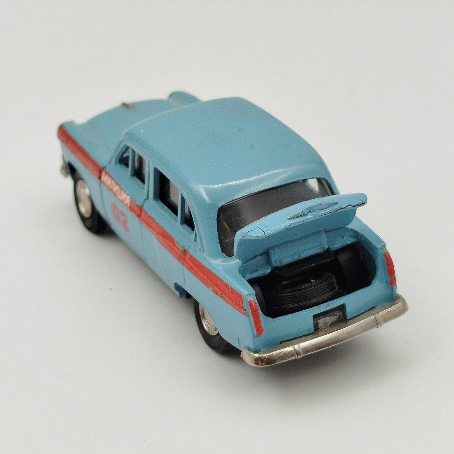 Масштабная модель автомобиля  "Москвич 403" (Милиция), авторская модель, Саратовский завод «Тантал»