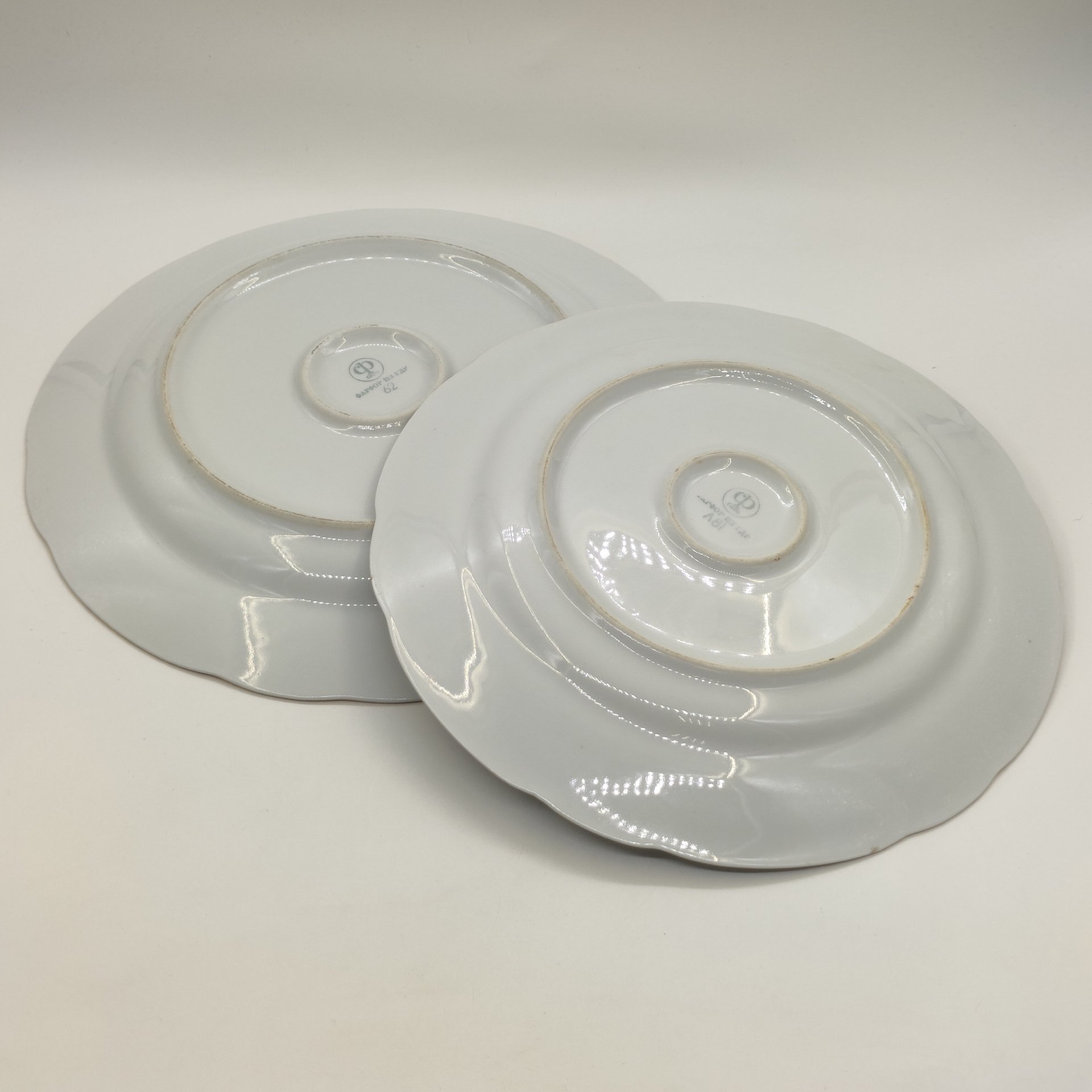 Набор из 2-х сервировочных блюд "Мейсенская роза", фарфор, деколь, золочение, Colditz (Кольдиц), ГДР, 1970-1980 гг.