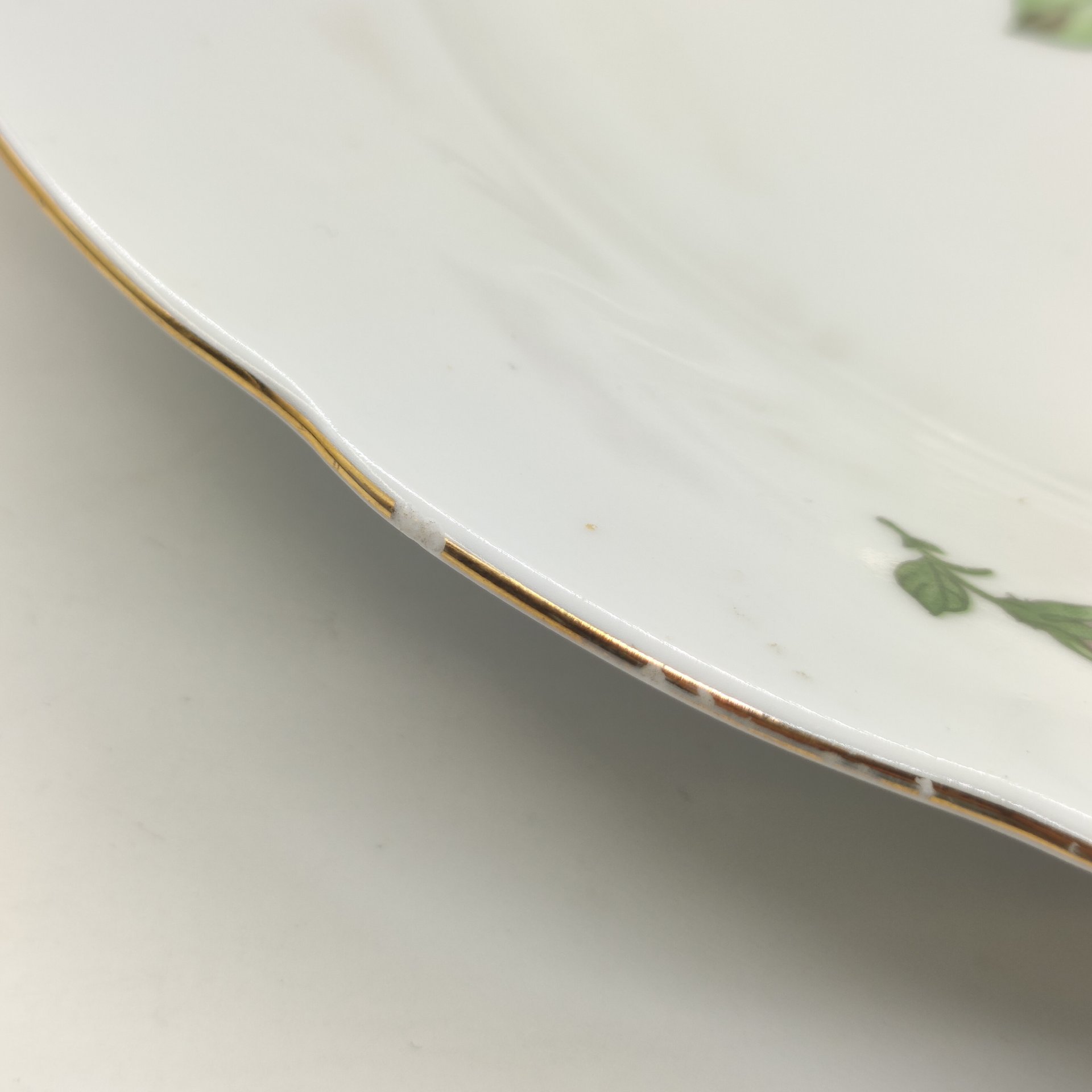 Набор из 2-х сервировочных блюд "Мейсенская роза", фарфор, деколь, золочение, Colditz (Кольдиц), ГДР, 1970-1980 гг.