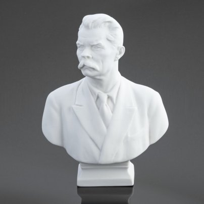 Бюст "Максим Горький", бисквит, Ленинградский фарфоровый завод (ЛФЗ), СССР, 1957-1965 гг.