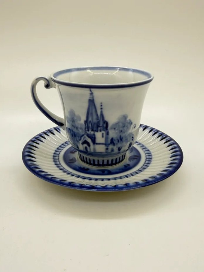 Чайная пара "Гжель 1818", Гжель