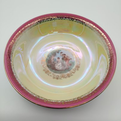 Салатник "Мадонна", фарфор, люстр, деколь, золочение, Fortuna Eisenberg, ГДР, 1970-1980 гг.