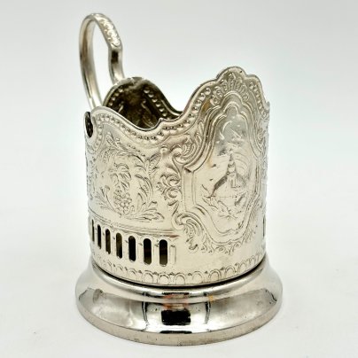 Подстаканник "Советский космос", мНЦ (медь-никель-цинк), Кольчугинский завод цветных металлов, СССР, 1970-1980 гг.