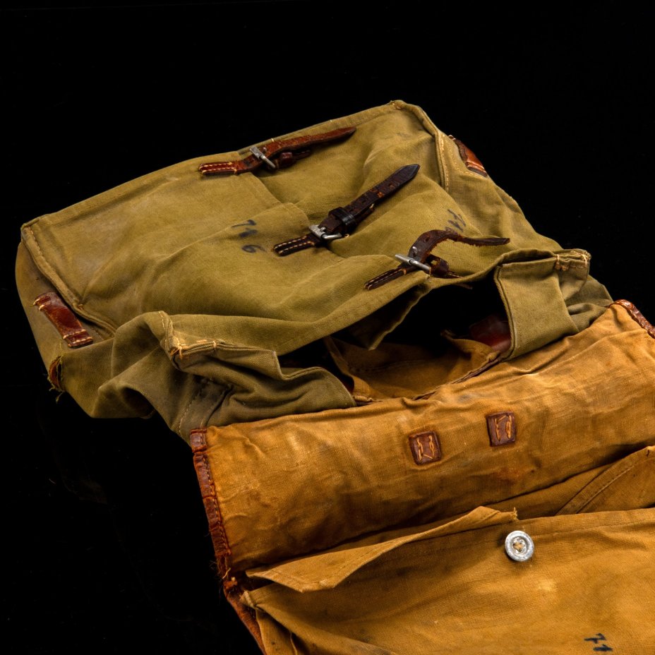 Ранец общевойсковой "Tornister 34" из 12/J.R.93, кожа, шерсть, алюминий, брезент