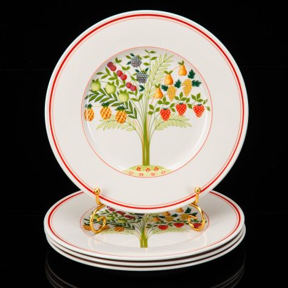 Набор обеденных плоских тарелок на 4 персоны, коллекция Bon Appetit, фарфор, vitro, Villeroy & Boch, Германия, 1983-1989 гг.