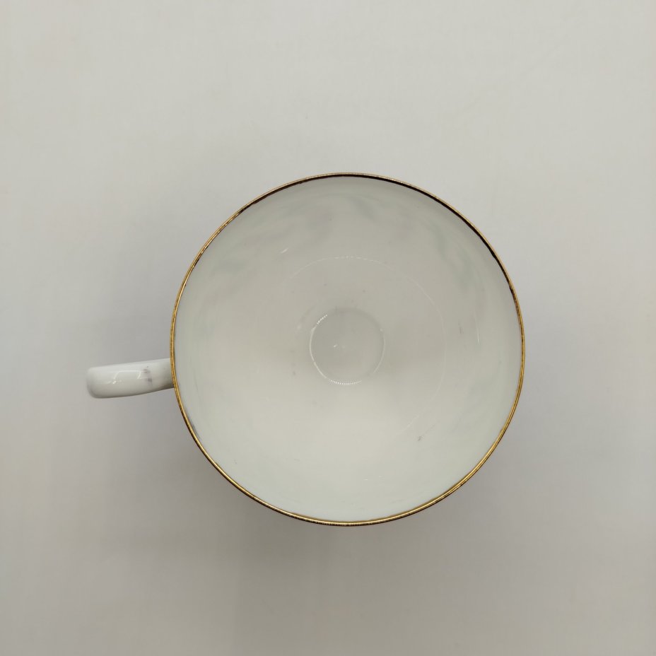 Чашка "С  днем ангела". Форма "Классическая-2" автор росписи Славина, фарфор, деколь, золочение, Ленинградский фарфоровый завод (ЛФЗ), Россия, 1991-2012 гг.