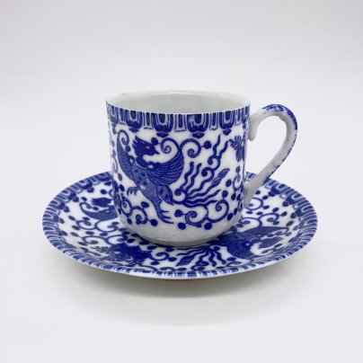 Кофейная пара "Феникс", фарфор, деколь, Япония, 1970-1990 гг.