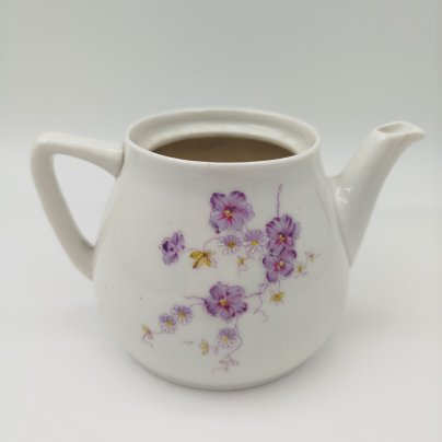 Чайник заварочный с цветочным декором, фарфор, деколь, Фарфоровая фабрика Гарднера, Российская империя, 1870-1890 гг.