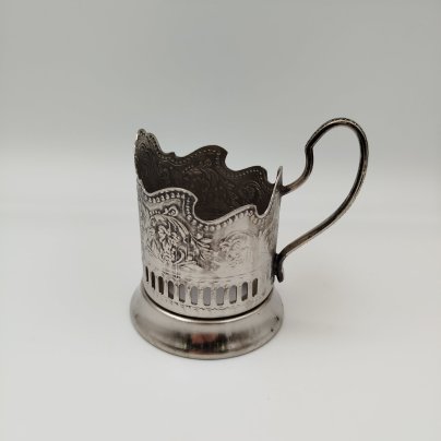 Подстаканник "Советский космос", мНЦ (медь-никель-цинк), Кольчугинский завод цветных металлов, СССР, 1960-1980 гг.