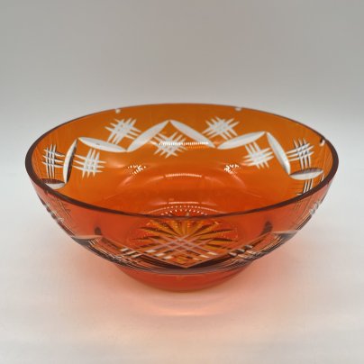 Салатник (фруктовница, конфетница), цветное стекло, СССР, 1970-1990 гг.