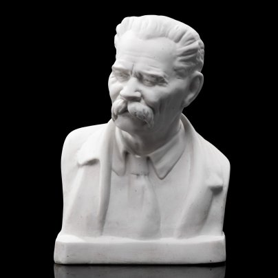 Бюст "Максим Горький", скульптор Данько Н.Я., бисквит, Ленинградский фарфоровый завод (ЛФЗ)