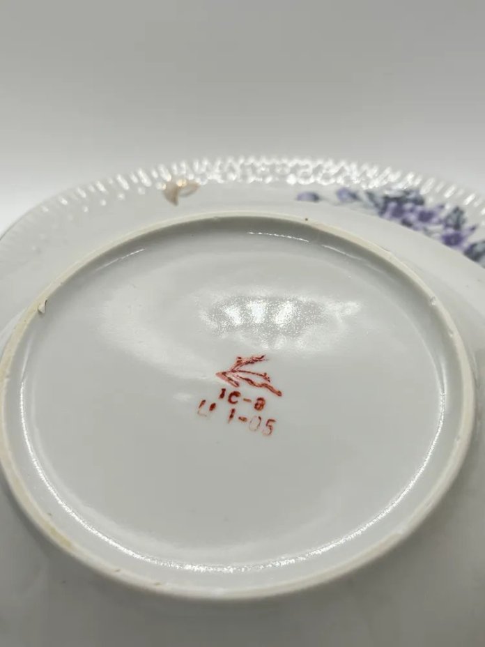 Набор из 3-х суповых тарелок с цветочным декором, фарфор, Городницкий фарфоровый завод, СССР, 1970-2000 гг.