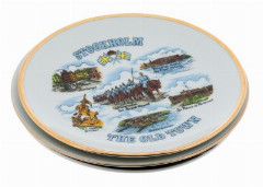 Набор из 3 сувенирных тарелок  фарфор, деколь,  Австрия, Швеция, Венгрия 1990-2005 гг.