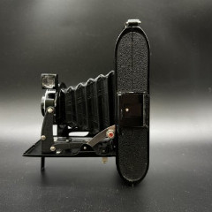 Фотоаппарат винтажный "Voigtlander BESSA" с объективом "Novar-Anastigmat 1:6,3 F=10,5 cm", Voigtlander, металл, стекло, кожа, Германия, 1930-1940 гг.