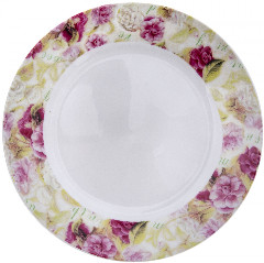 Набор из 4 тарелок с декором в виде роз, фарфор, деколь, фабрика "Grand collection", Китай, 2000-2015 гг.