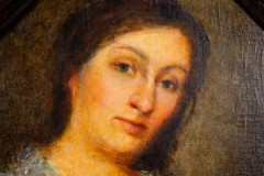 Картина "Портрет женщины" в деревянной раме, неизвестный художник, холст, масло, (холст дублирован на фанеру), Западная Европа, 1900-1930 гг.