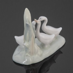 Статуэтка "Гуси с траве", фарфор, роспись, NAO Porcelain, Испания, 1980-1990 гг.