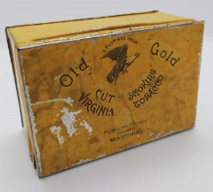 Коробка для сигарет "Old Gold Cut Virginia Smoking Tobacco", жесть, печать, США, 1926-1940 гг.