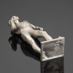 Скульптура "Толкатель ядра", скульптор Мурзин А., силумин, СССР, 1965-1985 гг.